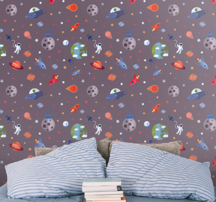 Space Adventure Theme star wallpaper - TenStickers