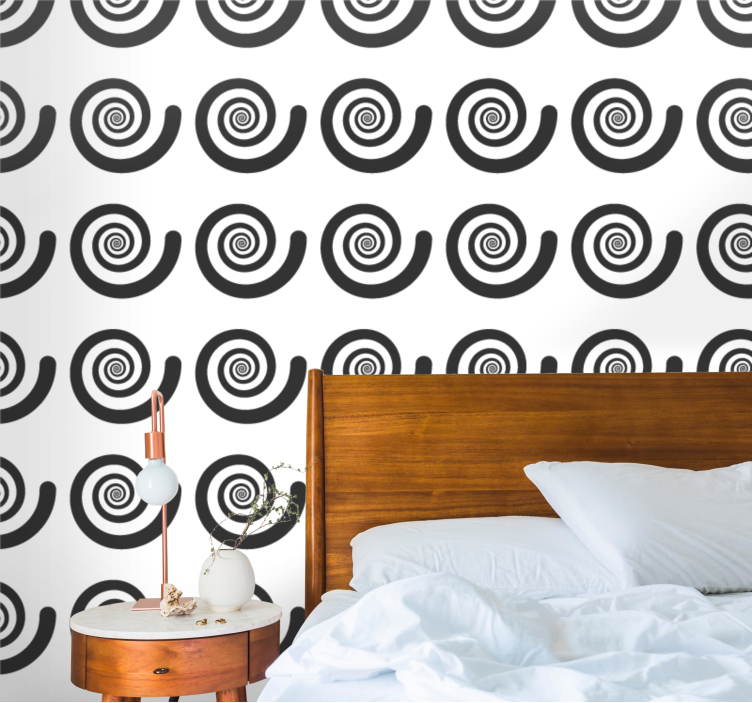 Spiral Pattern geometric wallpaper - TenStickers