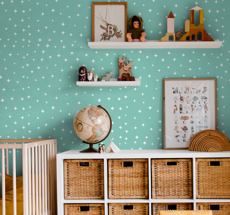 Star wallpaper with starry design - TenStickers