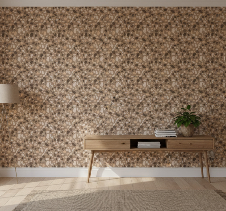 Stone effect wallpaper abstract pebble design - TenStickers
