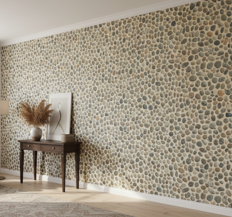 Stone effect wallpaper stone spiral - TenStickers