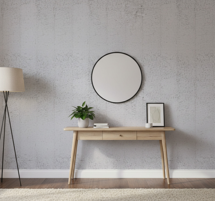 Stone wallpaper textured grey concrete - TenStickers