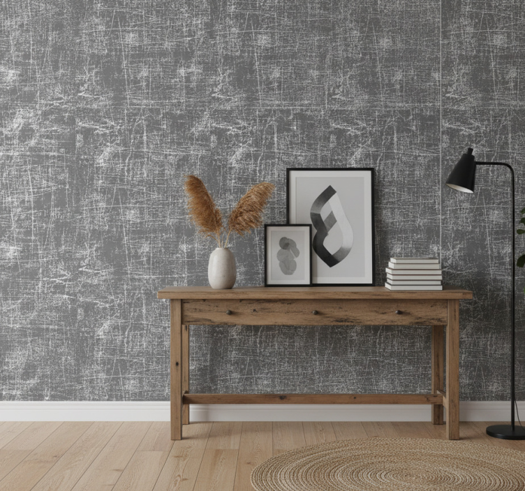 Stone effect wallpaper textured grey surface - TenStickers