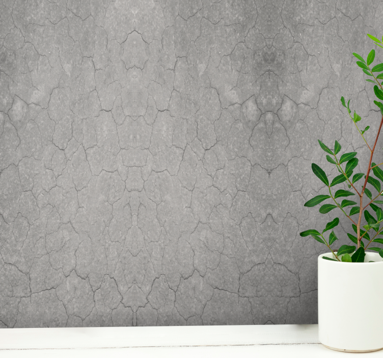 Stone wallpaper with cracked texture design - TenStickers