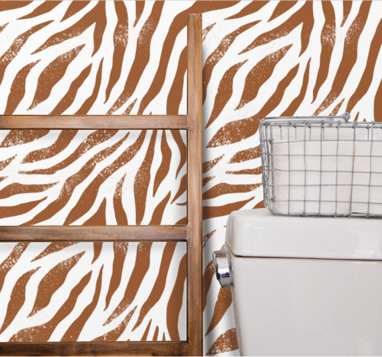 Striking Animal Print wallpaper zebras - TenStickers