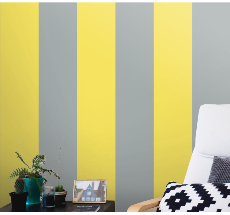 Stripe wallpaper Accent horizontal stripes - TenStickers