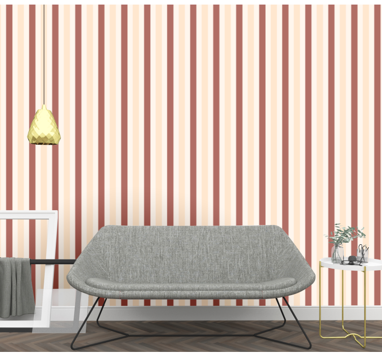 Striped Interior wallpaper horizontal stripes - TenStickers