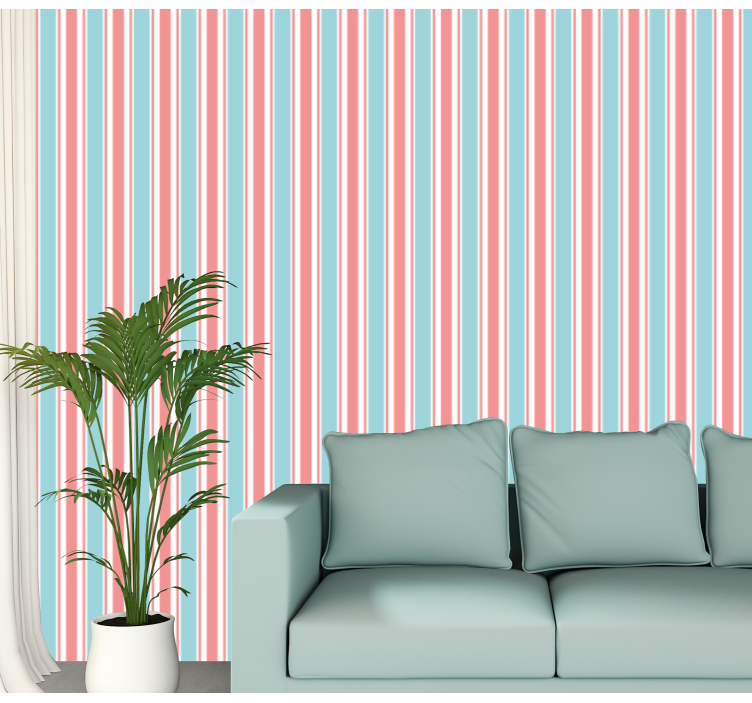Wallpaper vertically striped striped seamless pattern - TenStickers