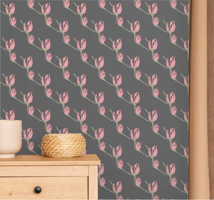 Stylish Floral Design flowers wallpaper - TenStickers