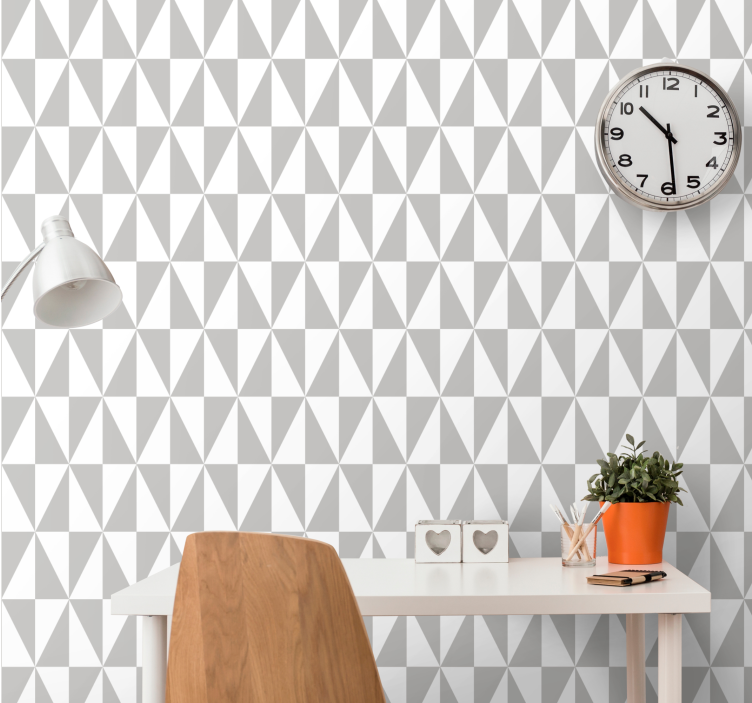 Stylish Triangles Arrangement geometric wallpaper - TenStickers