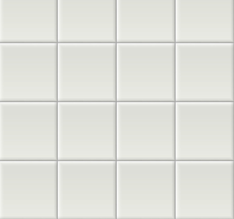 Simple white motif tile effect wallpaper - TenStickers