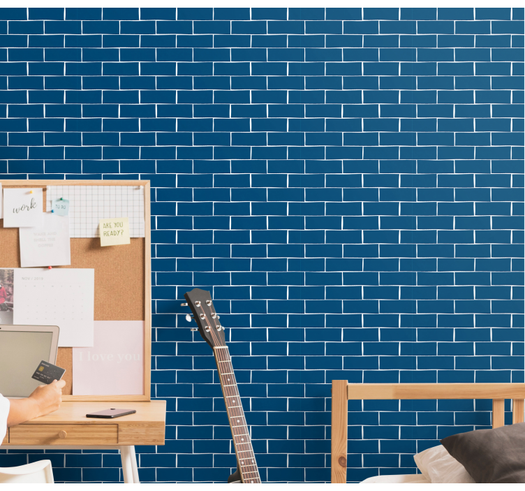 Subway Tile Effect bricks wallpaper - TenStickers