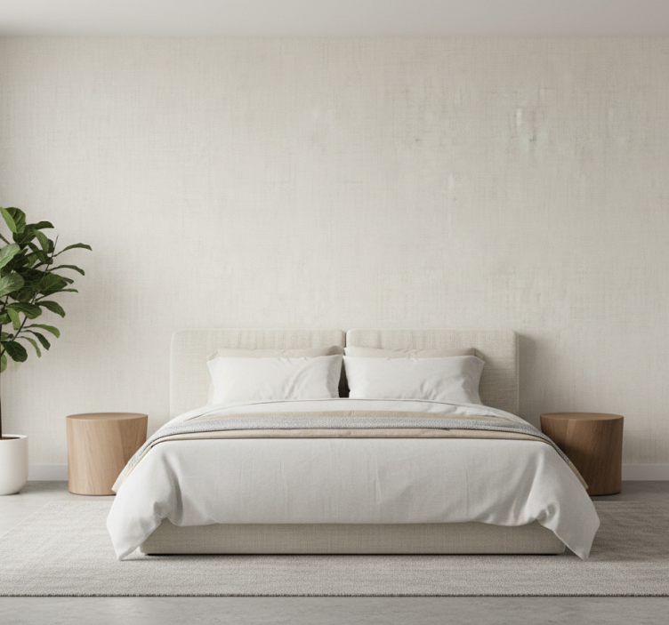 Textured wallpaper neutral linen texture - TenStickers