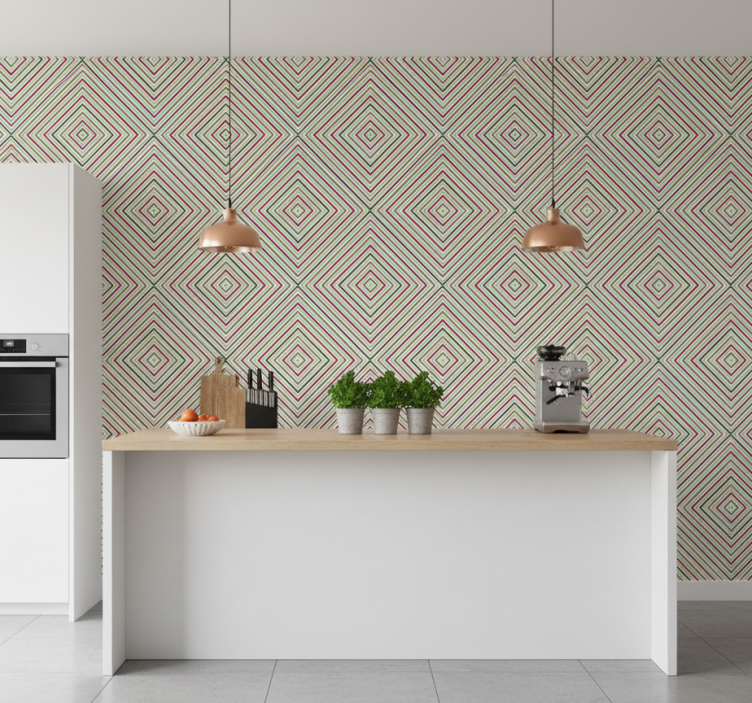 Textured wallpaper with geometric shapes - TenStickers