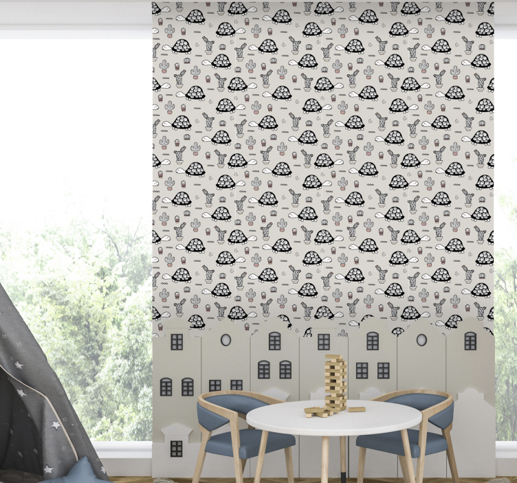 Tortoise Patterns animals wallpaper - TenStickers