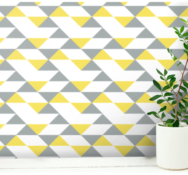Triangular Geometry geometric wallpaper - TenStickers
