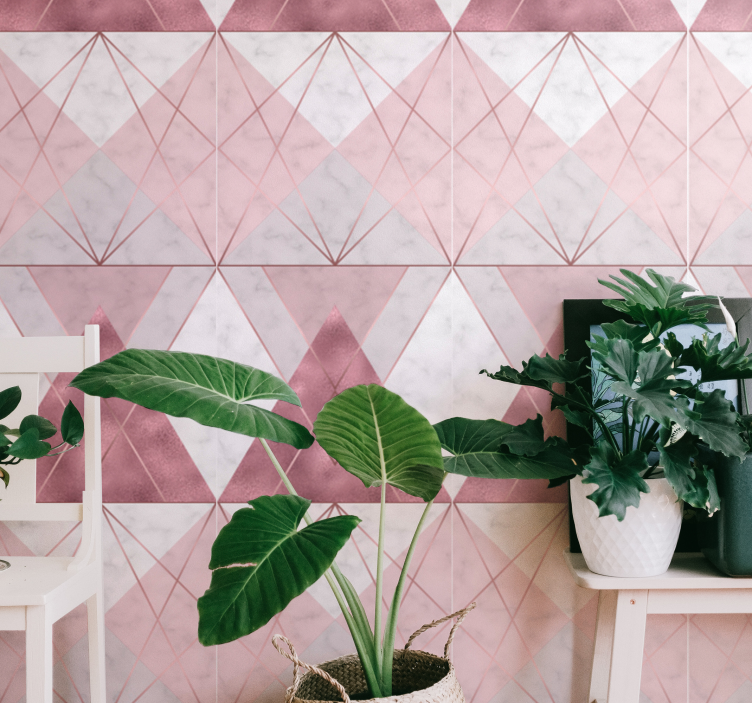 Triangular Patterns geometric wallpaper - TenStickers