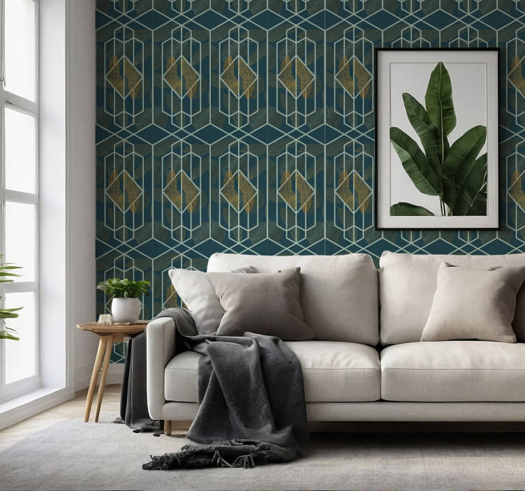 Tropical design geometric wallpaper - TenStickers