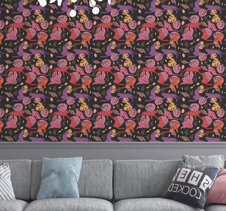 Tropical Fauna Motif animals wallpaper - TenStickers