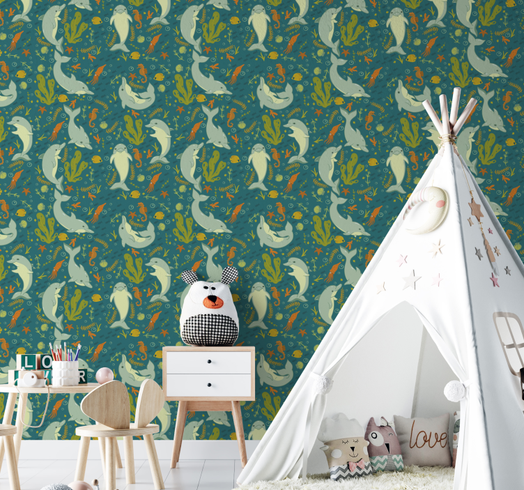 Underwater Fauna animals wallpaper - TenStickers