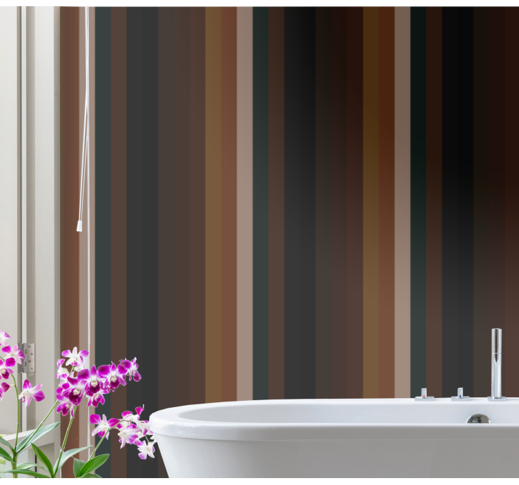 Stripe with black brown color wallpaper - TenStickers