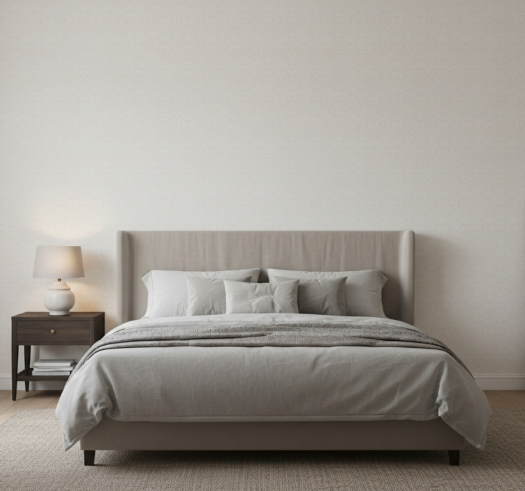 Wall paper in bedroom cloud dancer design - TenStickers