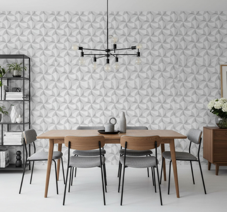 Wallpaper for dining area contemporary cement tiles - TenStickers