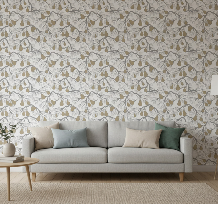 Wallpaper of a tree scandinavian tree bark design - TenStickers