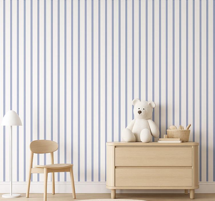 Wallpaper vertically striped lavender pinstripe - TenStickers
