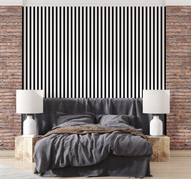 Wallpaper vertically striped vertical striped pattern - TenStickers