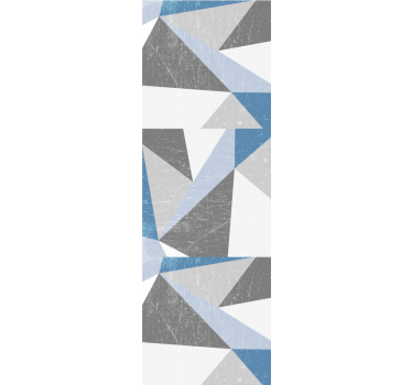 Modern grey and blue pattern triangles wallpaper - TenStickers