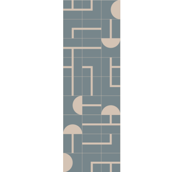 Beige stylish shapes geometric wallpaper - TenStickers