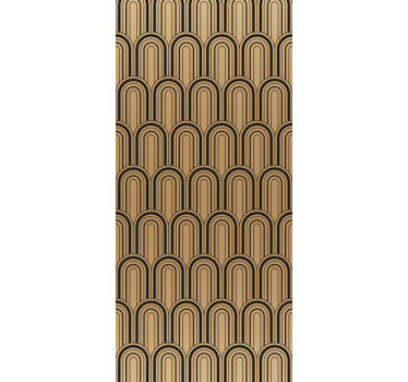 Brown archs pattern design geometric wallpaper - TenStickers
