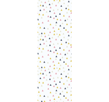 Colorful minimalistic white design triangles wallpaper - TenStickers