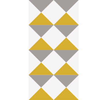 Mustard and gray motif wallpaper squares - TenStickers