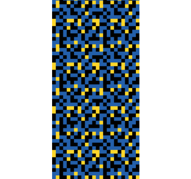 Pixelated Color Blocks geometric wallpaper - TenStickers