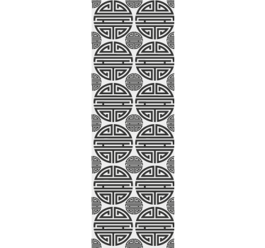 Tribal black and white pattern polka dots wallpaper - TenStickers