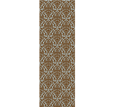 Mint brown Damask retro wallpaper - TenStickers