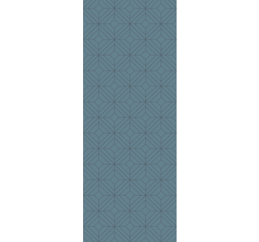 Art déco blue lines geometric wallpaper - TenStickers