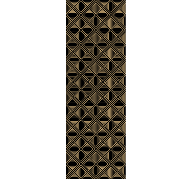 Black and gold déco geometric wallpaper - TenStickers