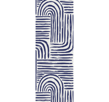 Curved Line Design geometric wallpaper - TenStickers