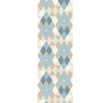 Triangles and Diamonds geometric wallpaper - TenStickers
