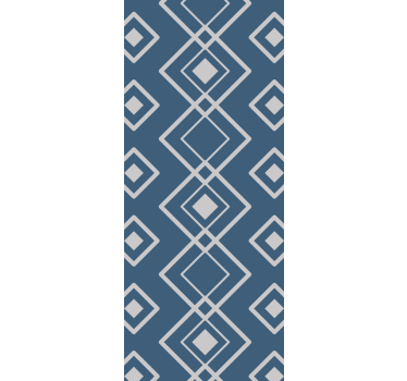 Diamond blue grid geometric wallpaper - TenStickers