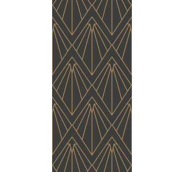 Déco gold fan geometric wallpaper - TenStickers