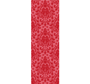 Red floral Damasco classic wallpaper - TenStickers