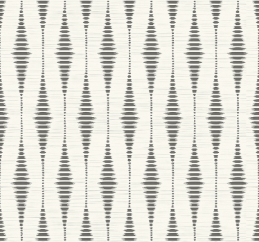 "Rabaul Ikat" grey and beige geometric wallpaper - TenStickers