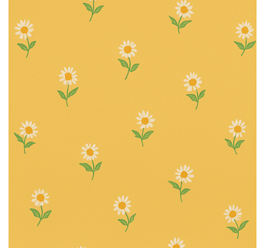 1940's daisy nursery design retro wallpaper - TenStickers