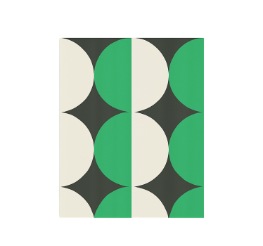 1970's emerald harmony retro wallpaper - TenStickers