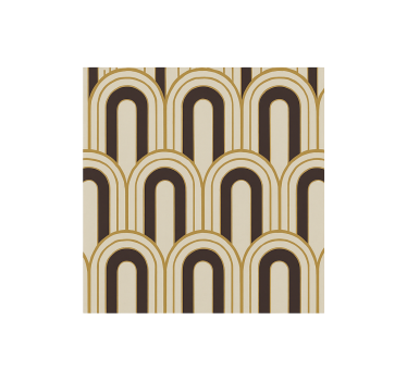 1970's Art Deco arches retro wallpaper - TenStickers