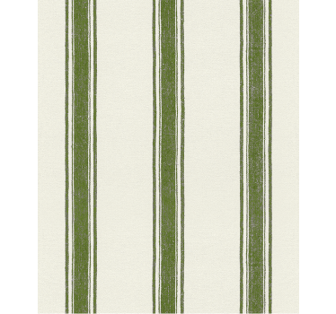 Geometric wallpaper in vertical lines moss green - TenStickers